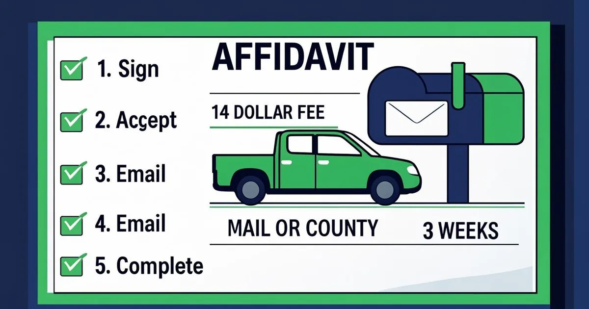 Flowchart of the Idaho lost title replacement process using form ITD 3367