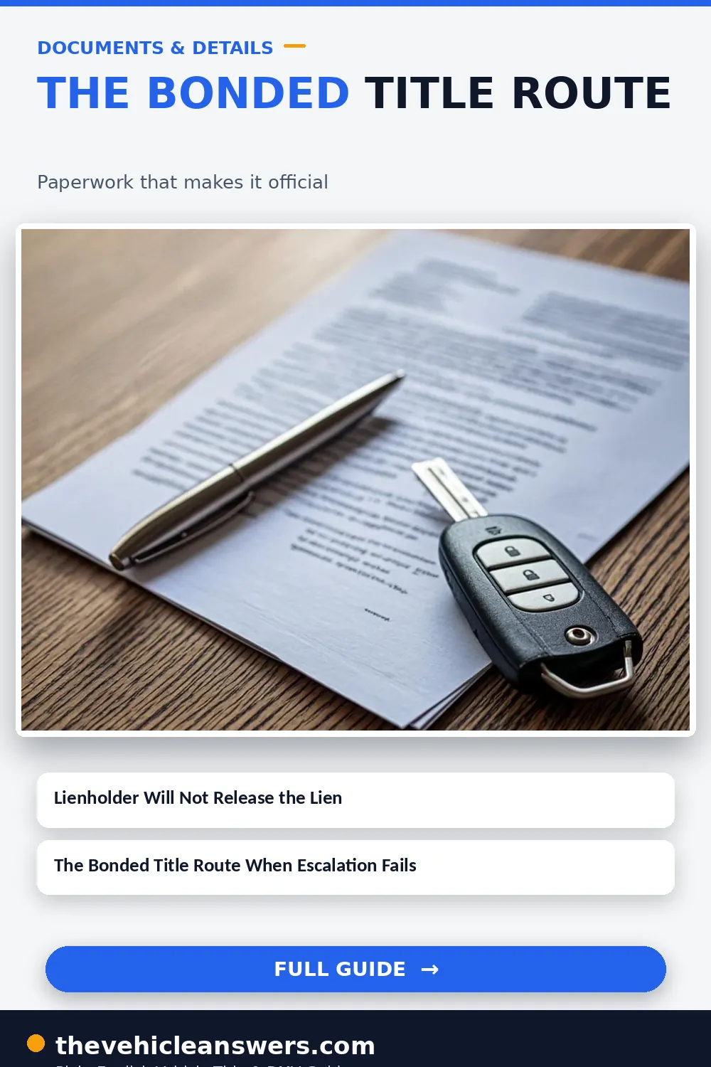 Lienholder Will Not Release the Lien? The Dispute and Resolution Pathway — documents to have ready