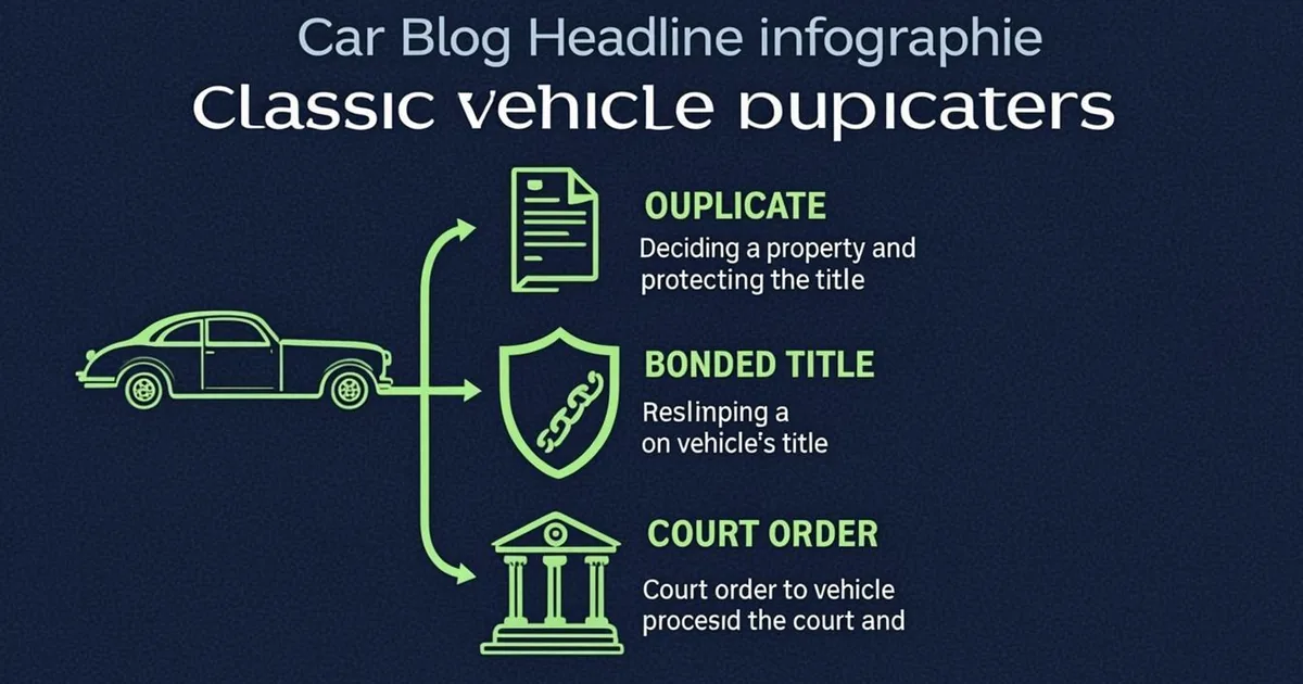 Flowchart of the three paths to replace a lost classic car title
