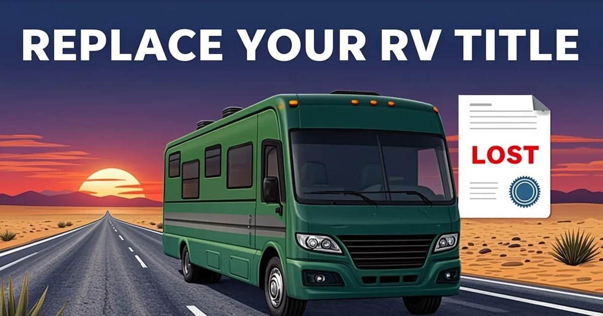 Lost RV or Motorhome Title? How to Get a Duplicate Fast (2026)